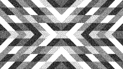 几何背景。黑白颗粒点状设计。点彩派的模式。点画矢量插图。