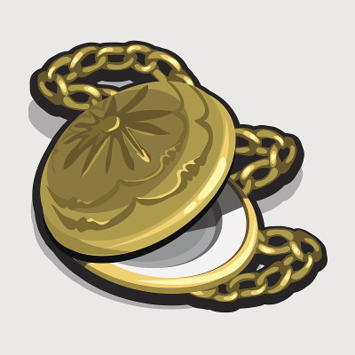 复古金表与性格，向量图标