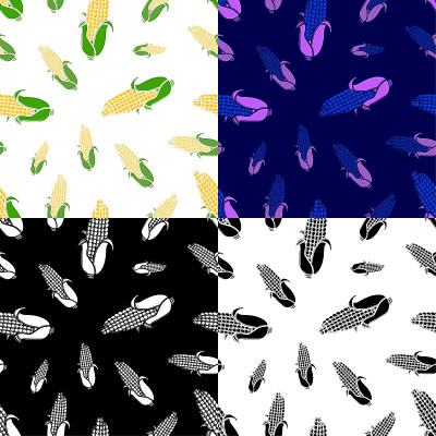seamless pattern corn. Autumn harvest ornament. Th