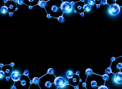 蓝色DNA螺旋分子