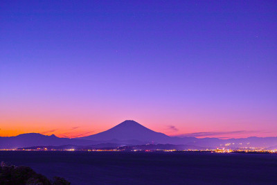 富士山的夜景