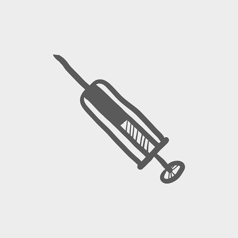 Syringe sketch icon