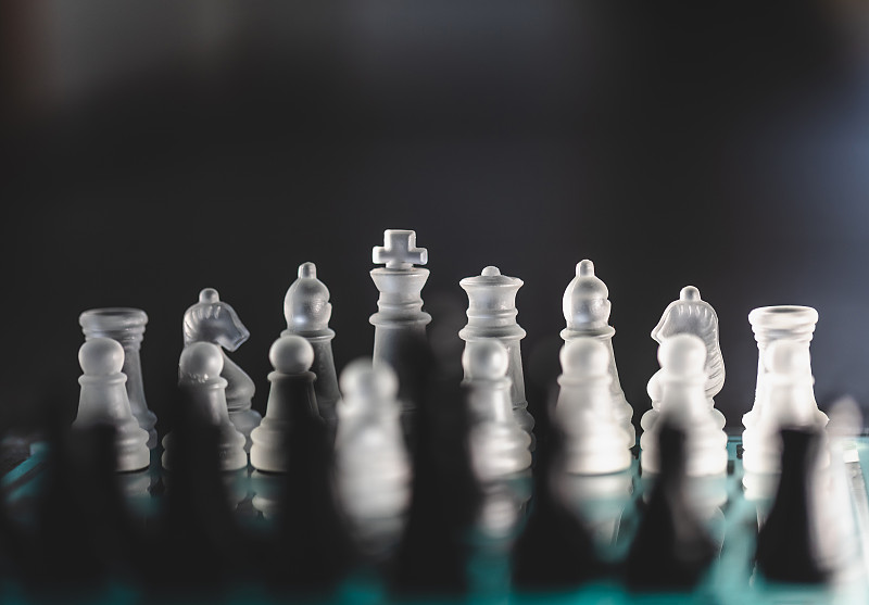 对弈，商业战略，思想，成功，战术，白棋棋子