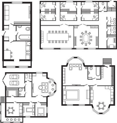 现代办公建筑平面、室内家具及施工图设计项目