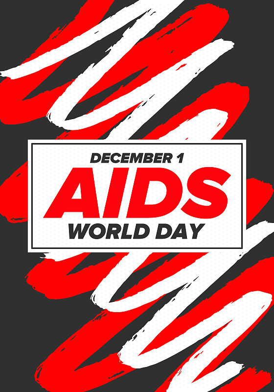 World Aids Day. Red ribbon symbol. Awareness and p