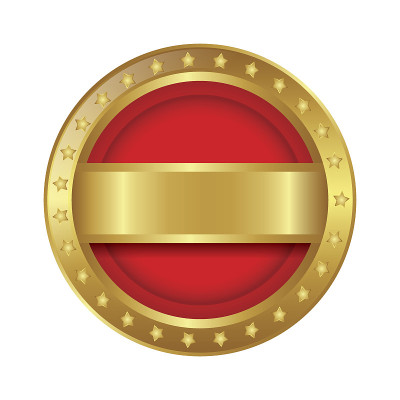 红金徽章
