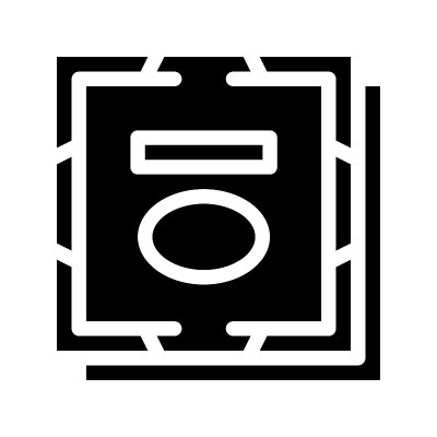 处理器计算机元件图标矢量字形插图