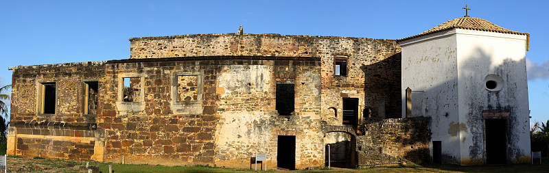 全景城堡Garcia D´Avila,普拉亚do长处,巴西