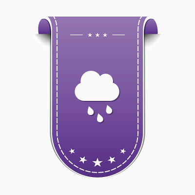 雨云紫色矢量图标设计