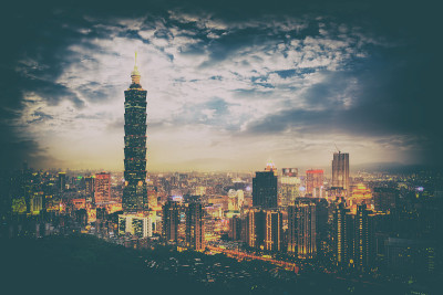 台湾金龙山，南投日出