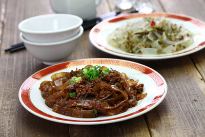 粉皮，绿豆瓣酱面，中国家常菜