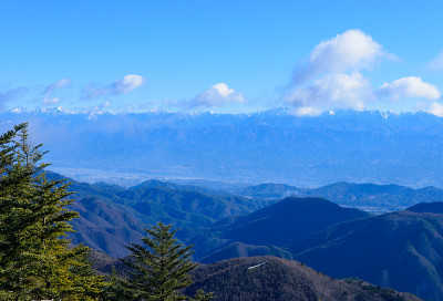从日本的ena山看日本的阿尔卑斯山