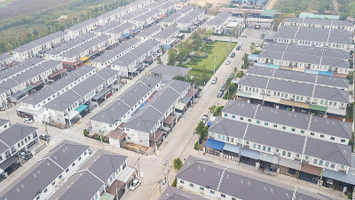新城市社区鸟瞰图