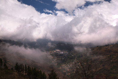大加那利岛，岛屿中部的景观