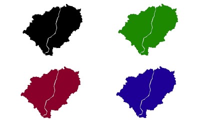 韩国城南市的剪影地图