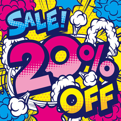 20%折扣POP材料出售