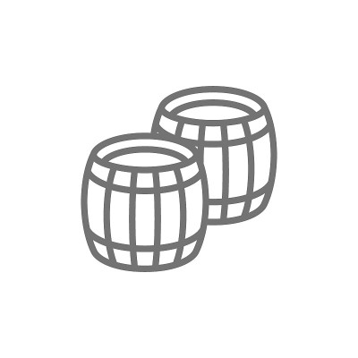 两个酒桶线图标。