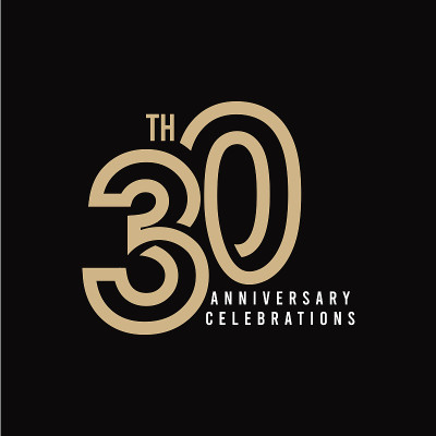 30 Th Anniversary Celebration Vector Template Desi