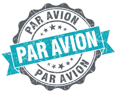 Par avion蓝绿色垃圾摇滚复古风格隔离密封