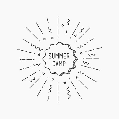 夏令营。鼓舞人心的矢量图