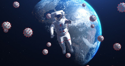 地球被病毒感染了宇航员在太空中试图逃跑。