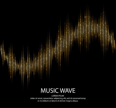 声波。音乐数字均衡器。抽象光未来的背景。矢量插图。
