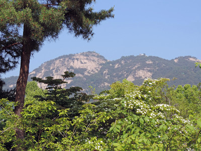 首尔。群山环绕城市