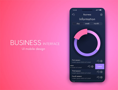Fitness app. Ui ux design. UI design concept with 