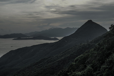 从太平山顶看香港的傍晚