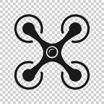 Drone quadrocopter icon in transparent style. Quad