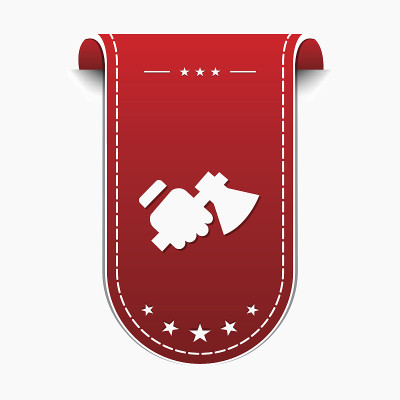 劳动红色矢量图标设计