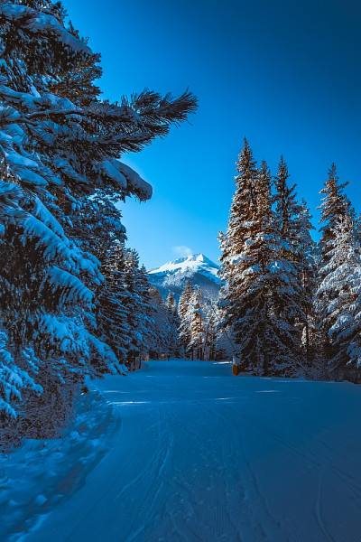 滑雪坡道和雪峰，保加利亚