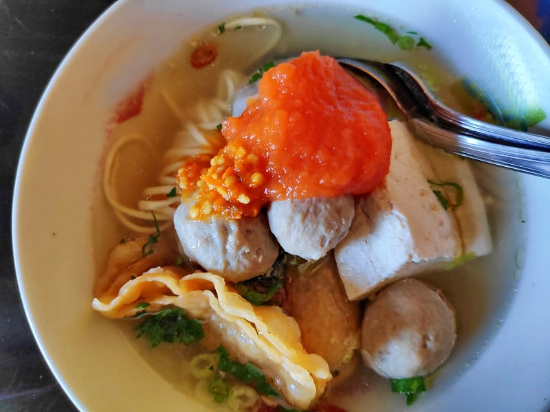 Bakwan Bakso Malang /泗水。东爪哇的清蒸肉丸