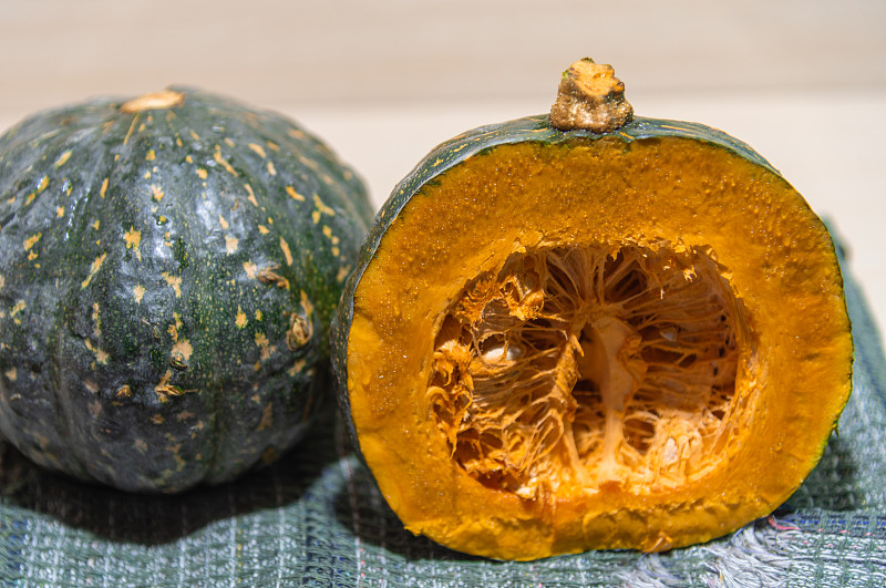 Cabotia草莓水果。由南瓜(Cucurbita moschata)杂交而成的南瓜杂交种