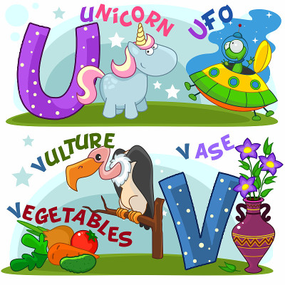 英文字母U V