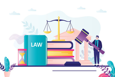 律师手持木槌。法官宣判被告有罪。法律判决的概念与立法权威