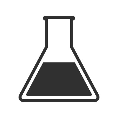试管图标孤立在白色背景上。矢量插图。
