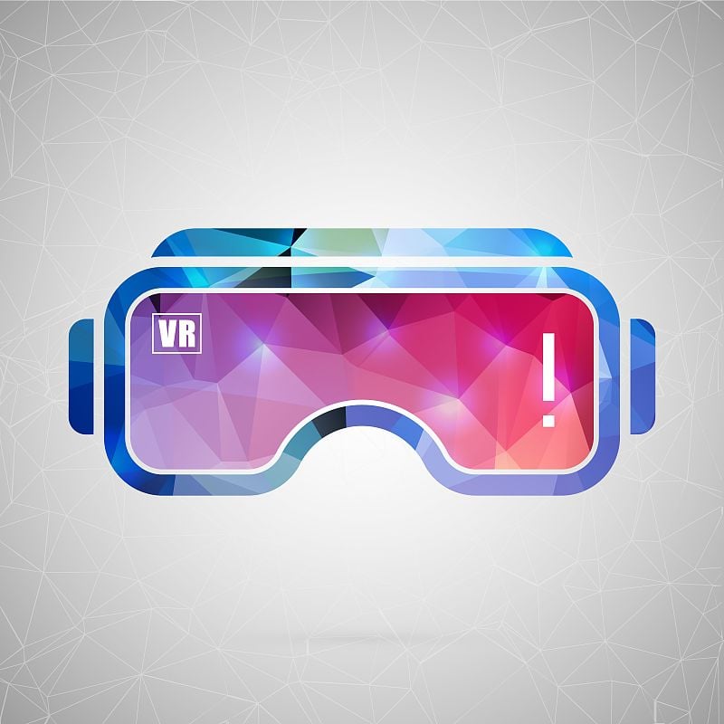 Abstract creative concept vector icon of vr. For w