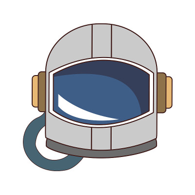 Astronaut helmet isolated