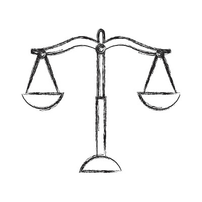 公正平衡孤立图标