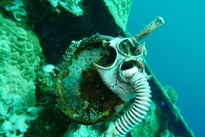 Famous wreck ship Fujikawa maru in Truk lagoon