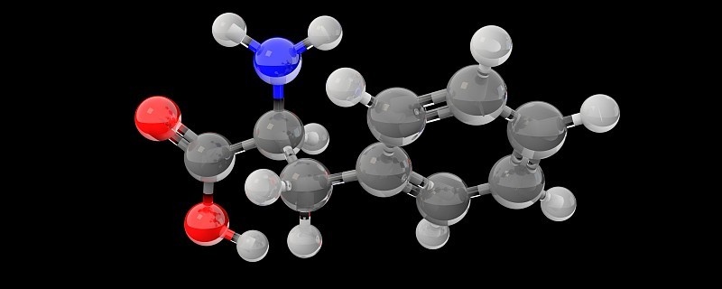 苯丙氨酸分子的三维玻璃化学结构