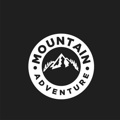 户外登山探险徽章标志图标设计