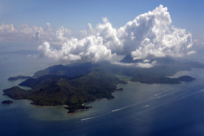 小岛屿鸟瞰图