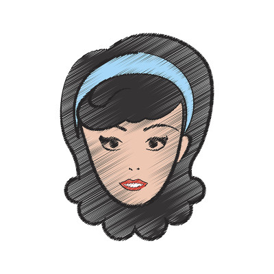 可爱的女性波普艺术人物