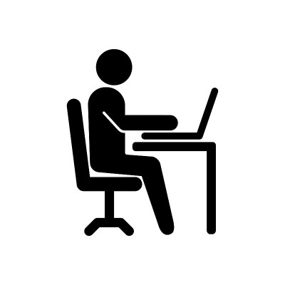办公人员矢量图标孤立在白色背景