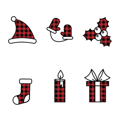 hristmas and New Year pattern at Buffalo Plaid ico