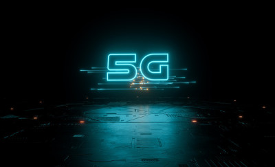 未来通信技术，先进科幻技术背景，5G技术背景，高速互联网连接概念，3d渲染