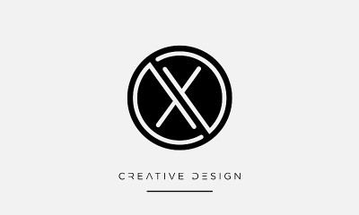 OX或XO字母豪华图标标志向量模板