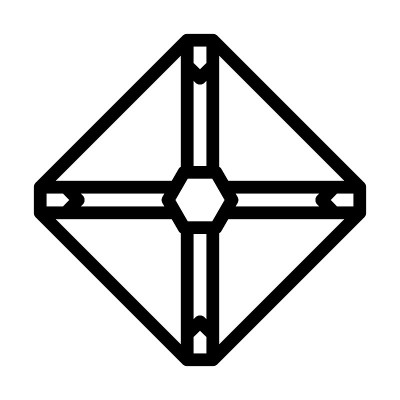 空间帆线图标矢量插图